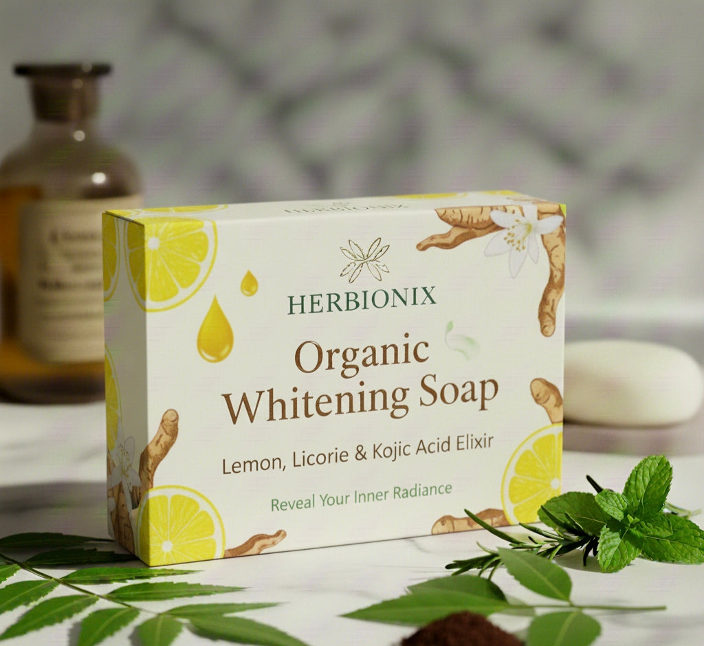 Herbionix Natural Whitening Soap – Glowing, Smooth, & Radiant Skin